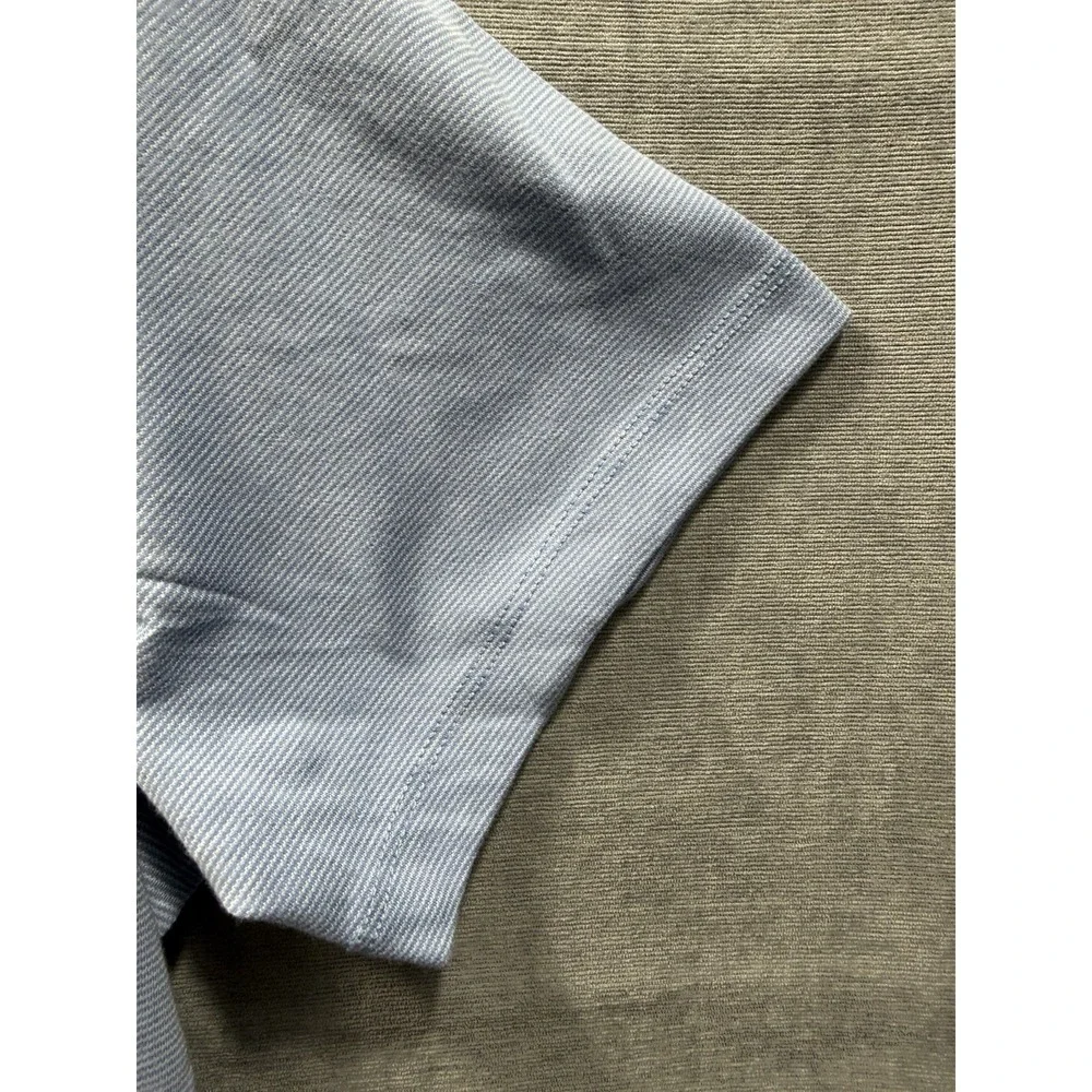 Banana Republic Men's Cotton Luxe Touch Polo Shirt, Blue, Large